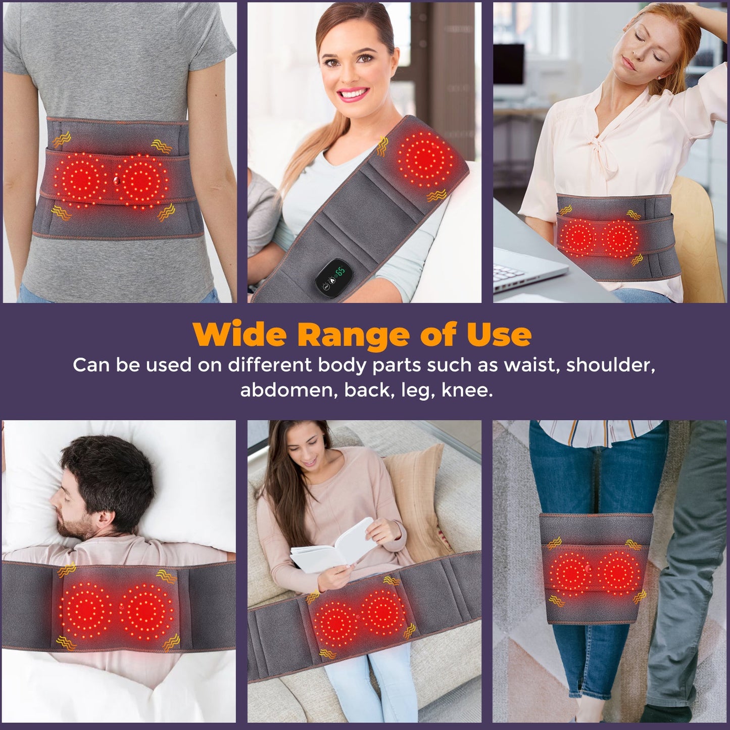 LED Heated Massager Belt