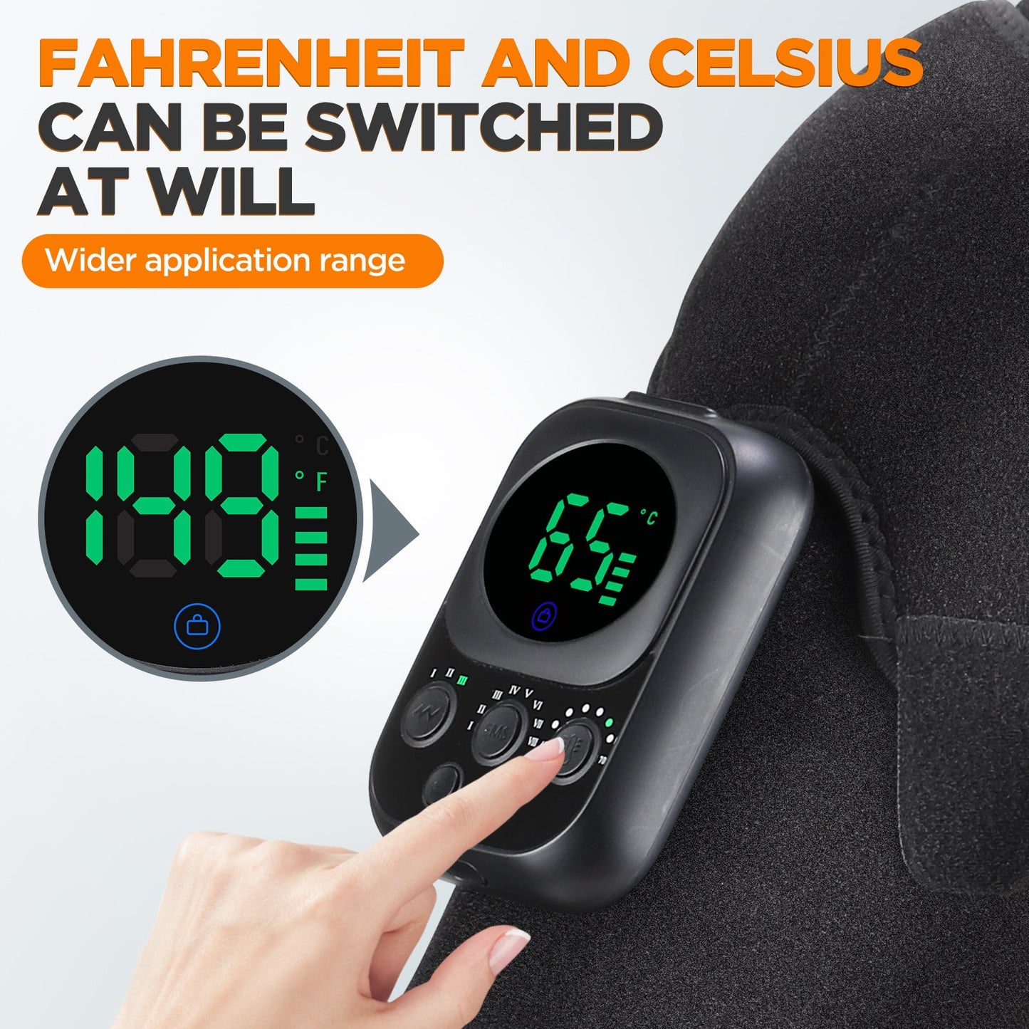 Wireless Shoulder Massage Device with Detachable Control