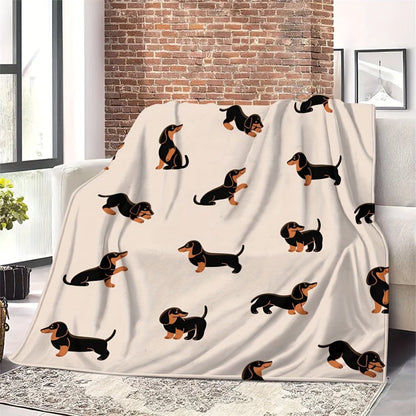 Flannel Dog Lovers Blanket - Soft, Cozy Snuggle Throw for Home & Office