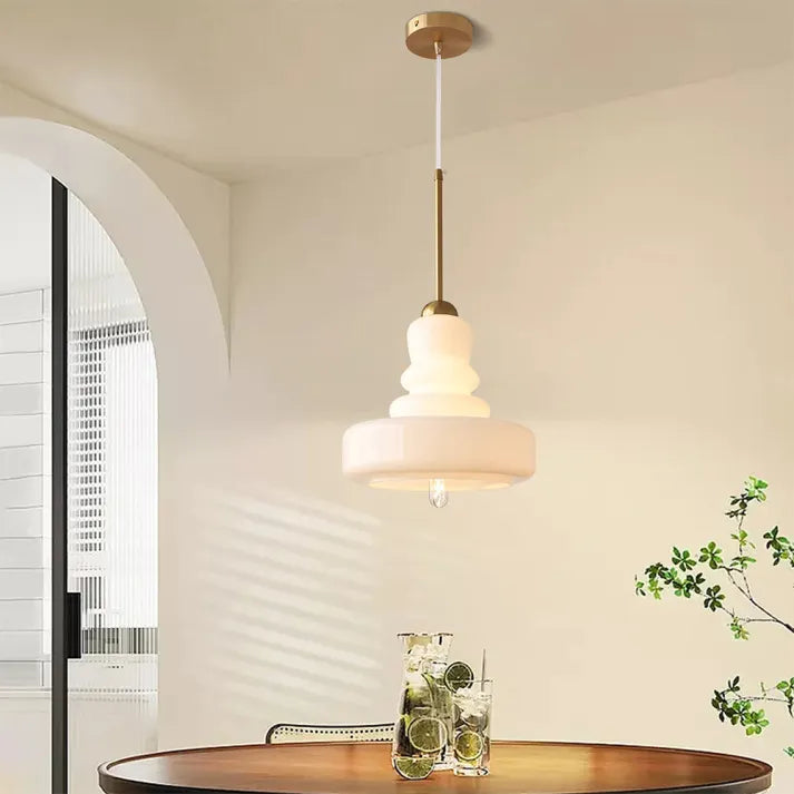 Bauhaus Pumpkin Pendant Light - Modern Glass Fixture for Home & Office