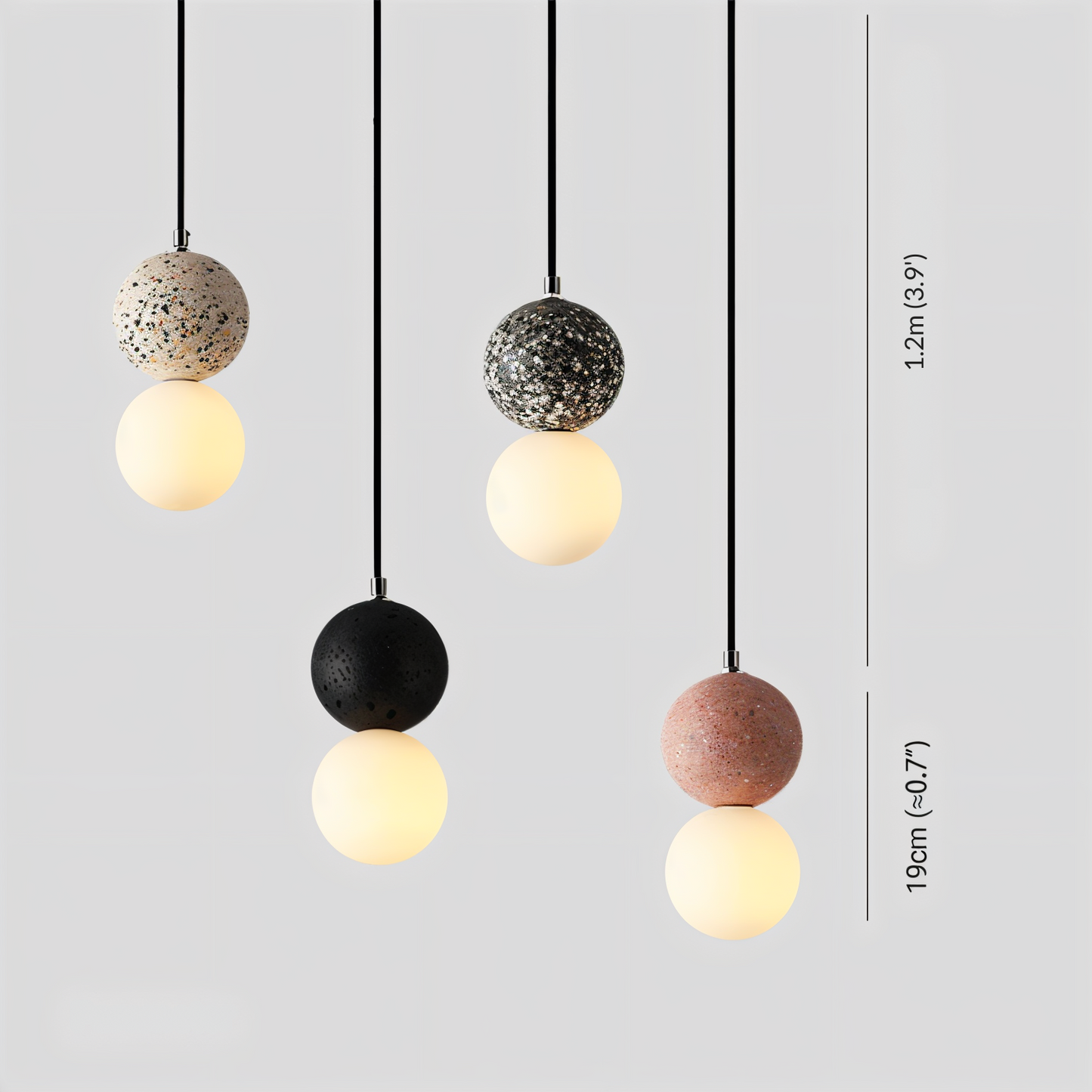 Double Sphere Pendant Light - Elegant Modern Lighting for Home & Office
