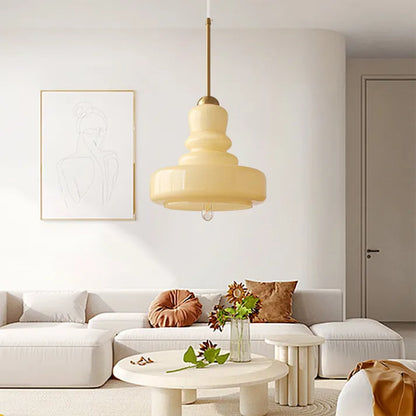 Bauhaus Pumpkin Pendant Light - Modern Glass Fixture for Home & Office