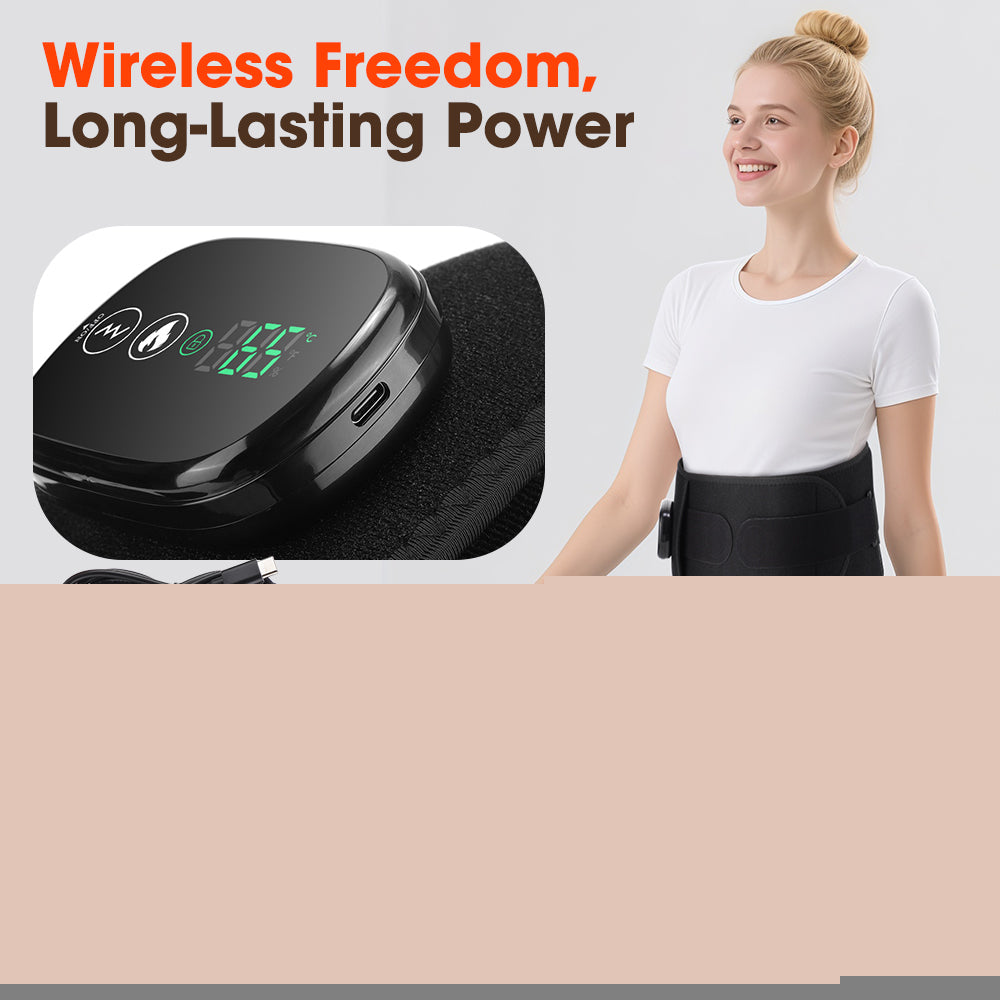 Elastic Waist Support Belt LED Massage