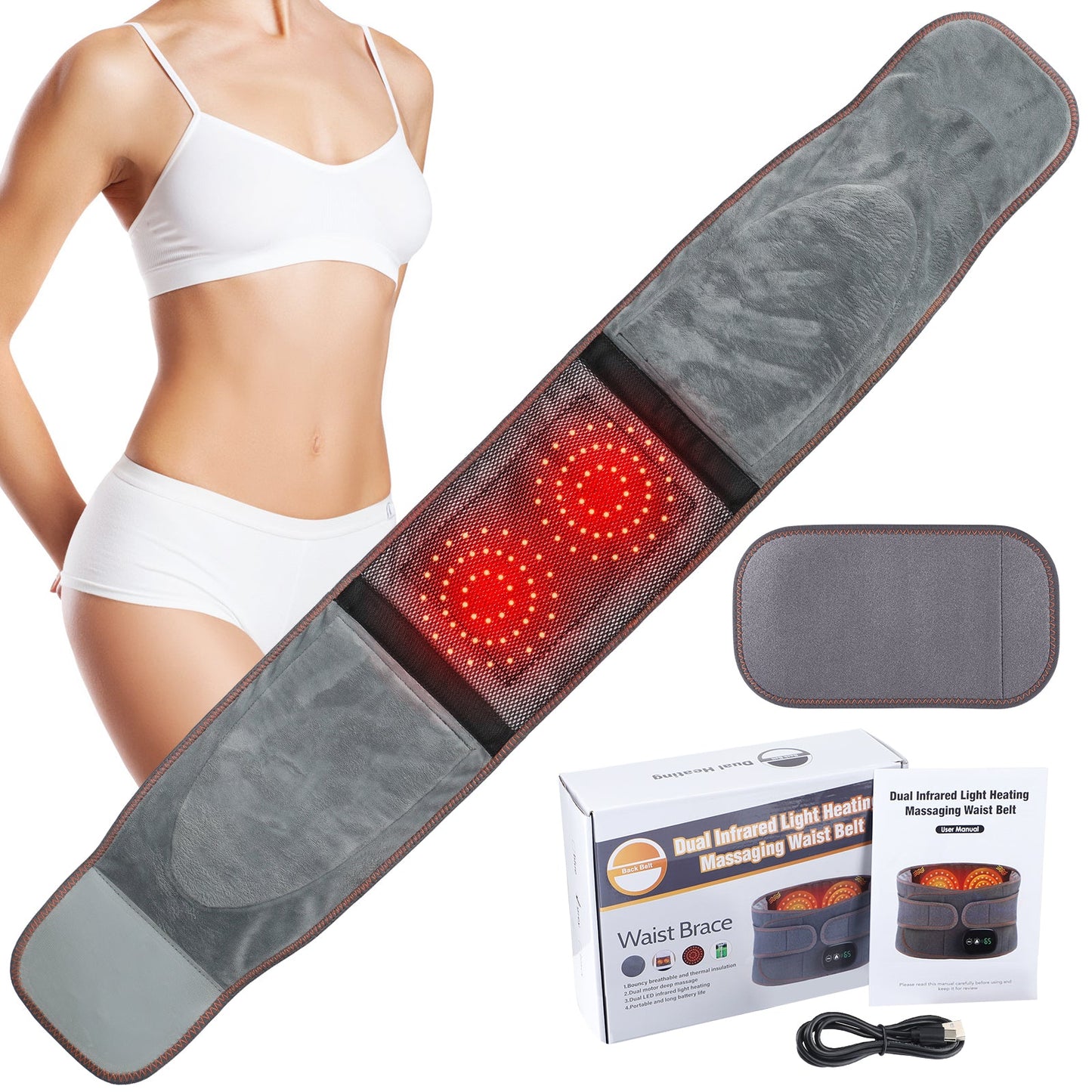 LED Heated Massager Belt