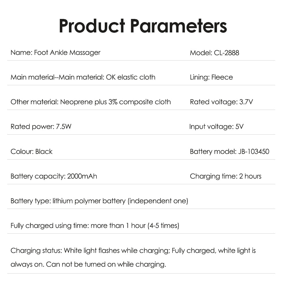 Cordless Ankle Massager Device