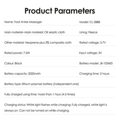 Cordless Ankle Massager Device