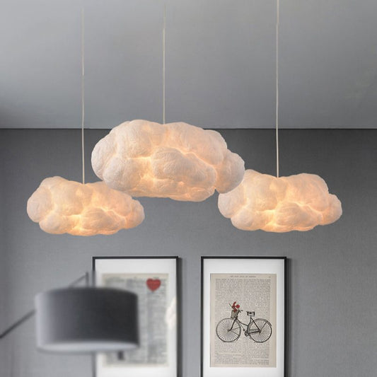 LED Ceiling Light - Stylish White Design in PVC and Cotton for Home & Office