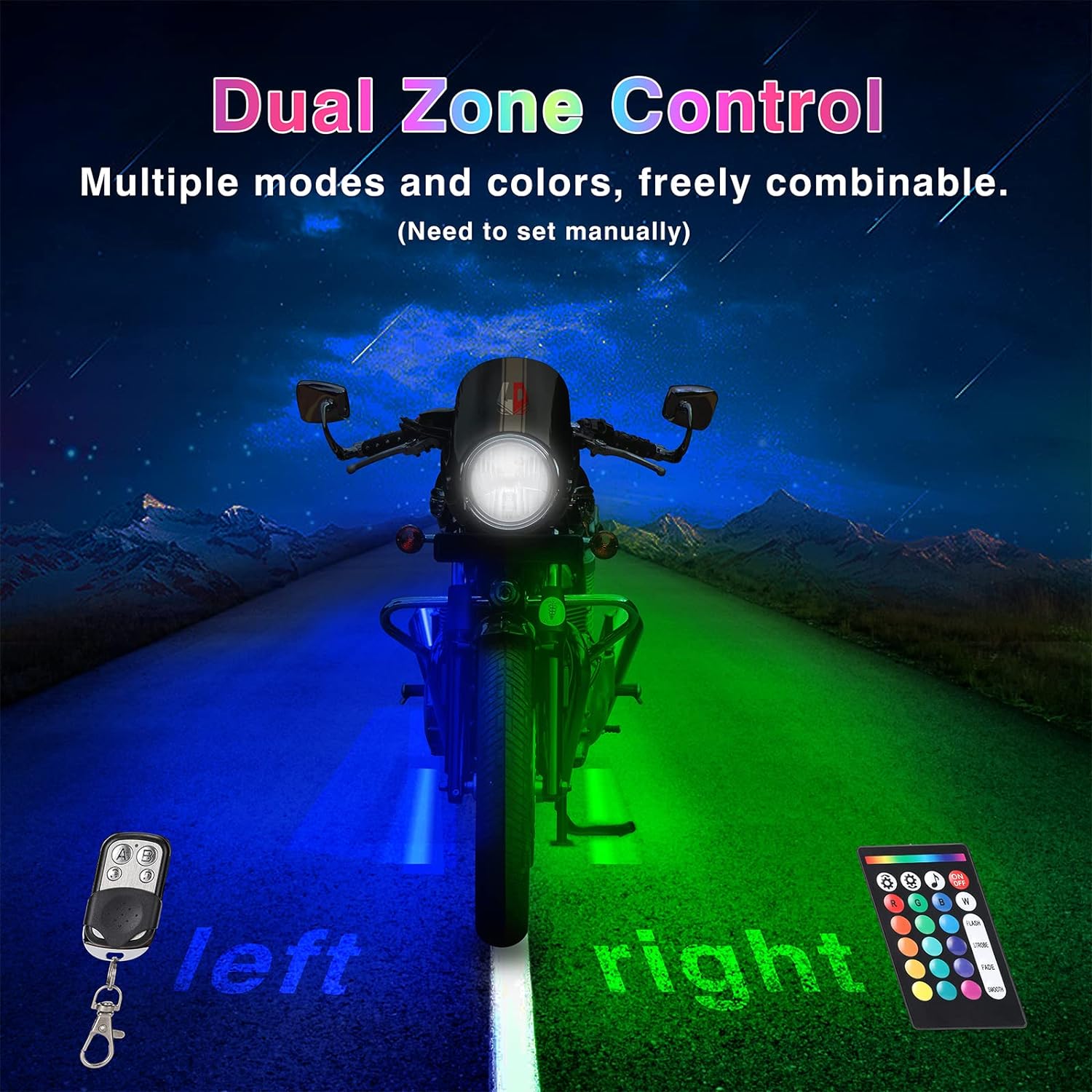 12pcs Motorcycle LED Light Kit Brake Light Turn Signal
