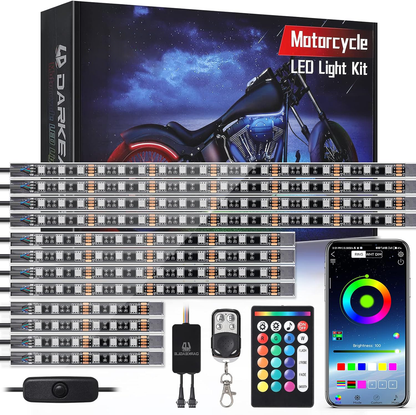 12pcs Motorcycle LED Light Kit Brake Light Turn Signal