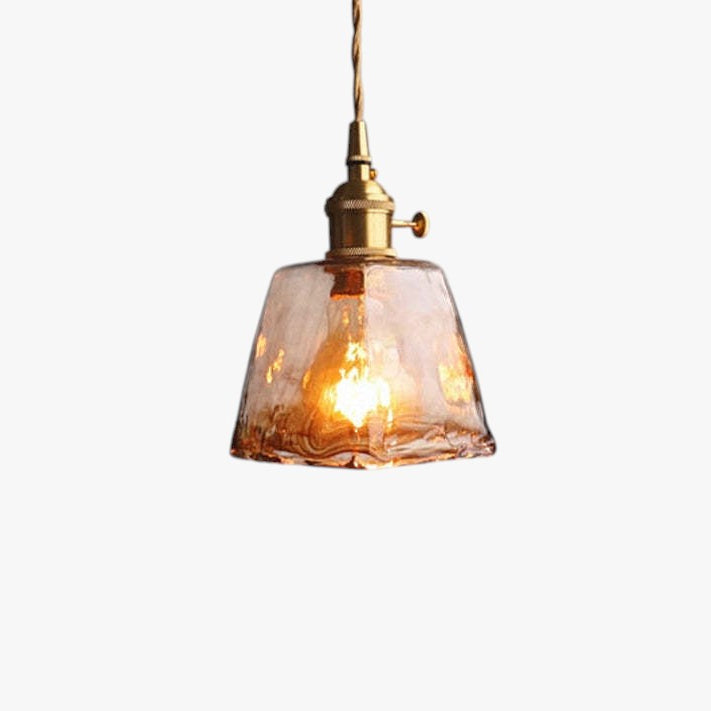Glass Pendant Light with Gold Finish for Interior Lighting