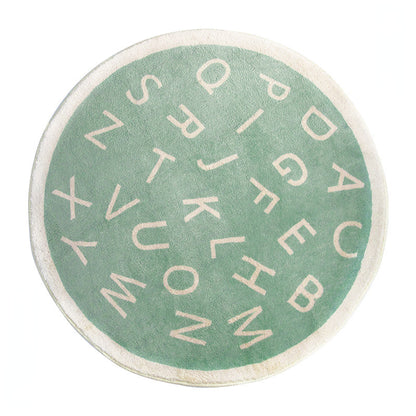 Soft Round Cartoon Rug for Kids' Rooms, Playrooms, and Cozy Spaces