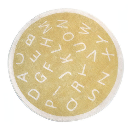 Soft Round Cartoon Rug for Kids' Rooms, Playrooms, and Cozy Spaces