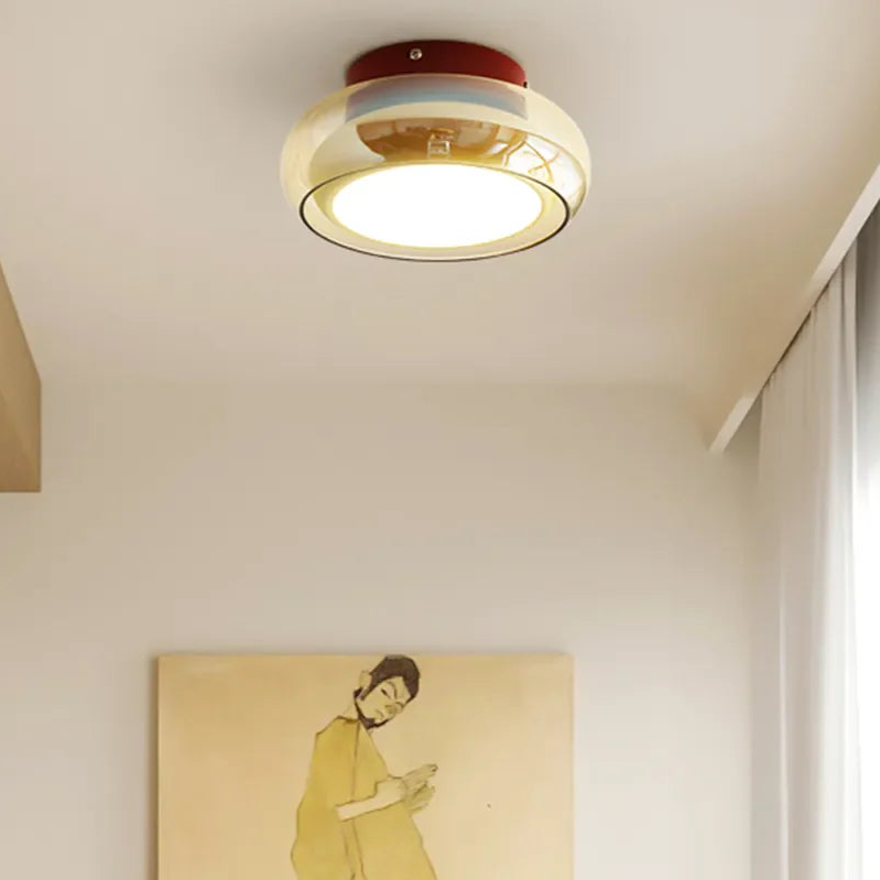 Vintage LED Ceiling Light | Retro Acrylic Fixture for Home & Office