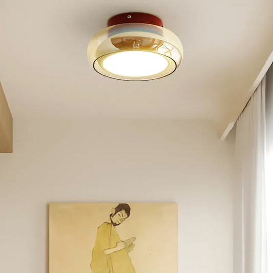 Vintage LED Ceiling Light | Retro Acrylic Fixture for Home & Office