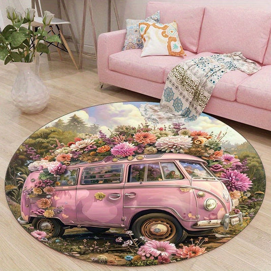 Non-Slip Floral Car Mats for Home and Office - Stylish & Durable Design