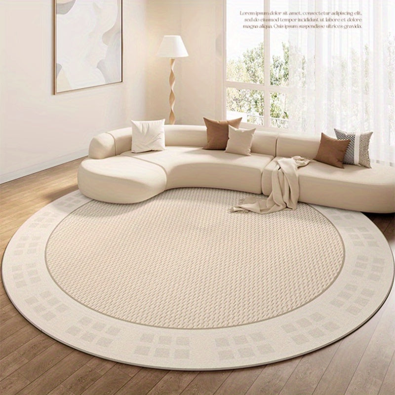 Soft Plush Round Area Rug for Home Decor, Cozy Living Room Accent