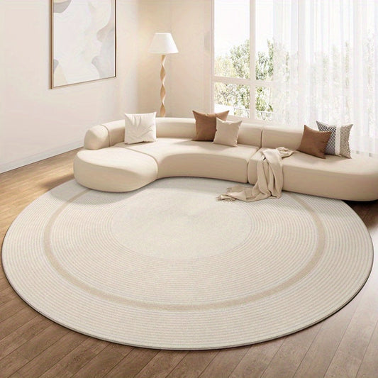 Soft Plush Round Area Rug for Home Decor, Cozy Living Room Accent