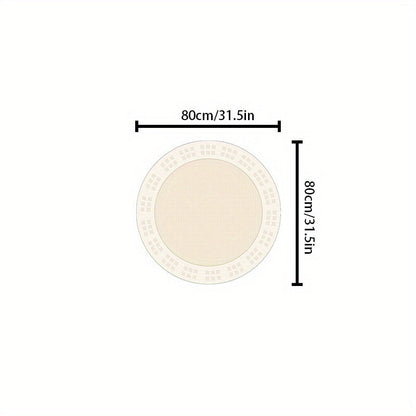 Soft Plush Round Area Rug for Home Decor, Cozy Living Room Accent
