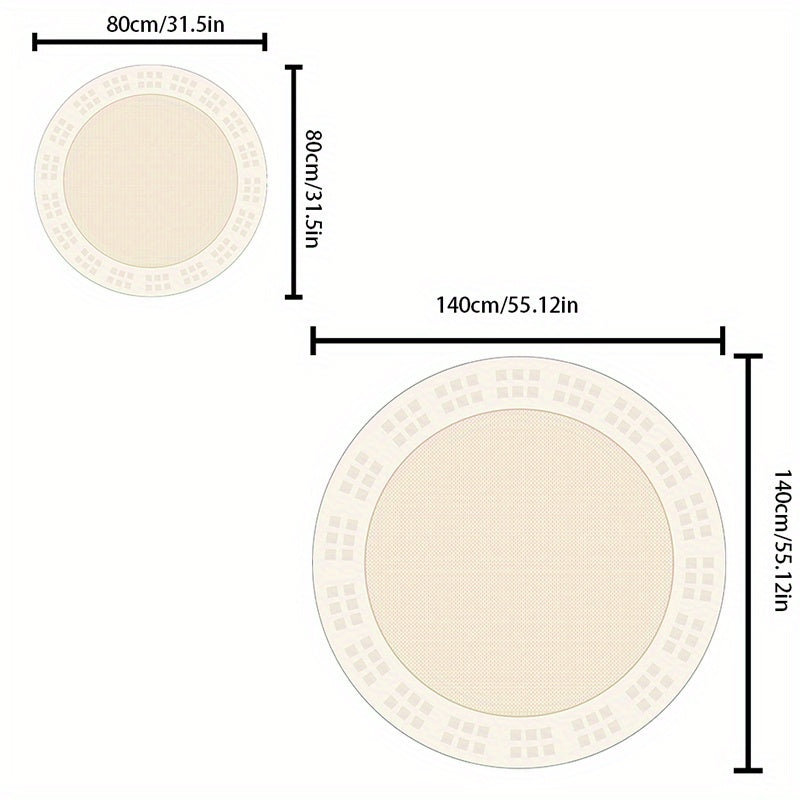 Soft Plush Round Area Rug for Home Decor, Cozy Living Room Accent