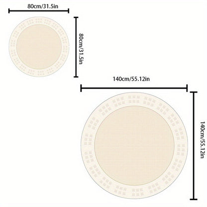 Soft Plush Round Area Rug for Home Decor, Cozy Living Room Accent