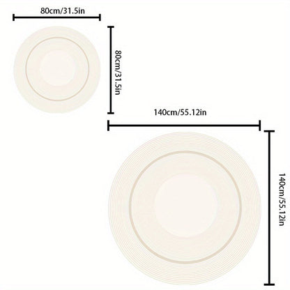 Soft Plush Round Area Rug for Home Decor, Cozy Living Room Accent