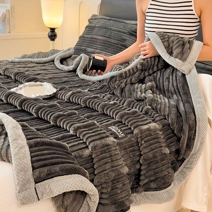 Soft Fleece Heat Blanket for Cozy Warmth at Home or Office