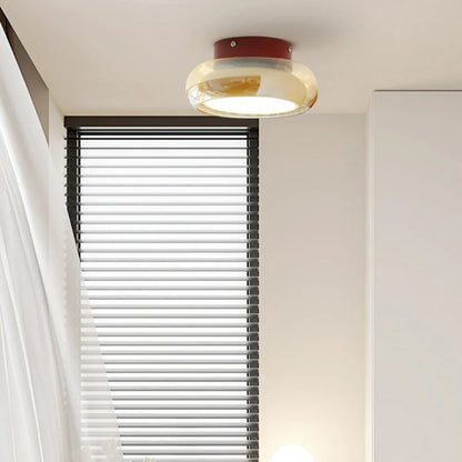 Vintage LED Ceiling Light | Retro Acrylic Fixture for Home & Office