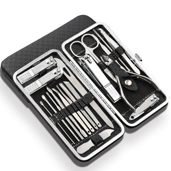19 in 1 Stainless Steel Nail Clipper Manicure Set Kit