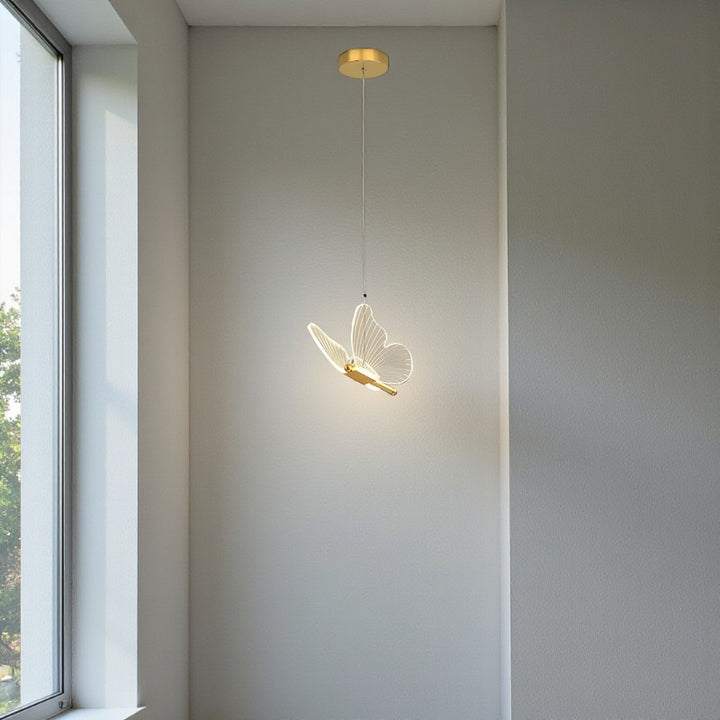Butterfly LED Pendant Light with Sculpted Wings