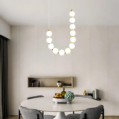 Elegant White Chandelier for Living Room and Office Decor, Stylish Lighting