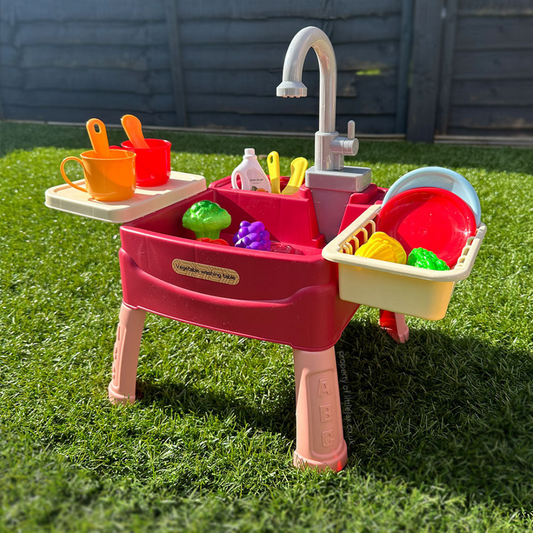 Kids' Water Play Sink Set – Fun Indoor Outdoor Water Table for Children