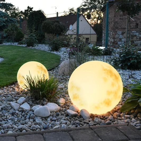 Moon-Shaped LED Garden Light for Outdoor Decor and Ambiance Enhancement