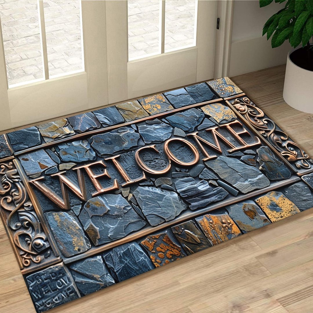 3D Stone Doormat for Home Entrance - Stylish, Durable, and Inviting