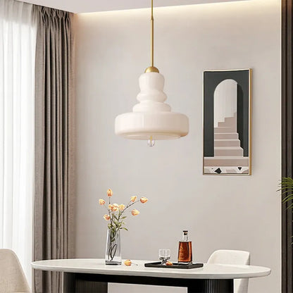 Bauhaus Pumpkin Pendant Light - Modern Glass Fixture for Home & Office