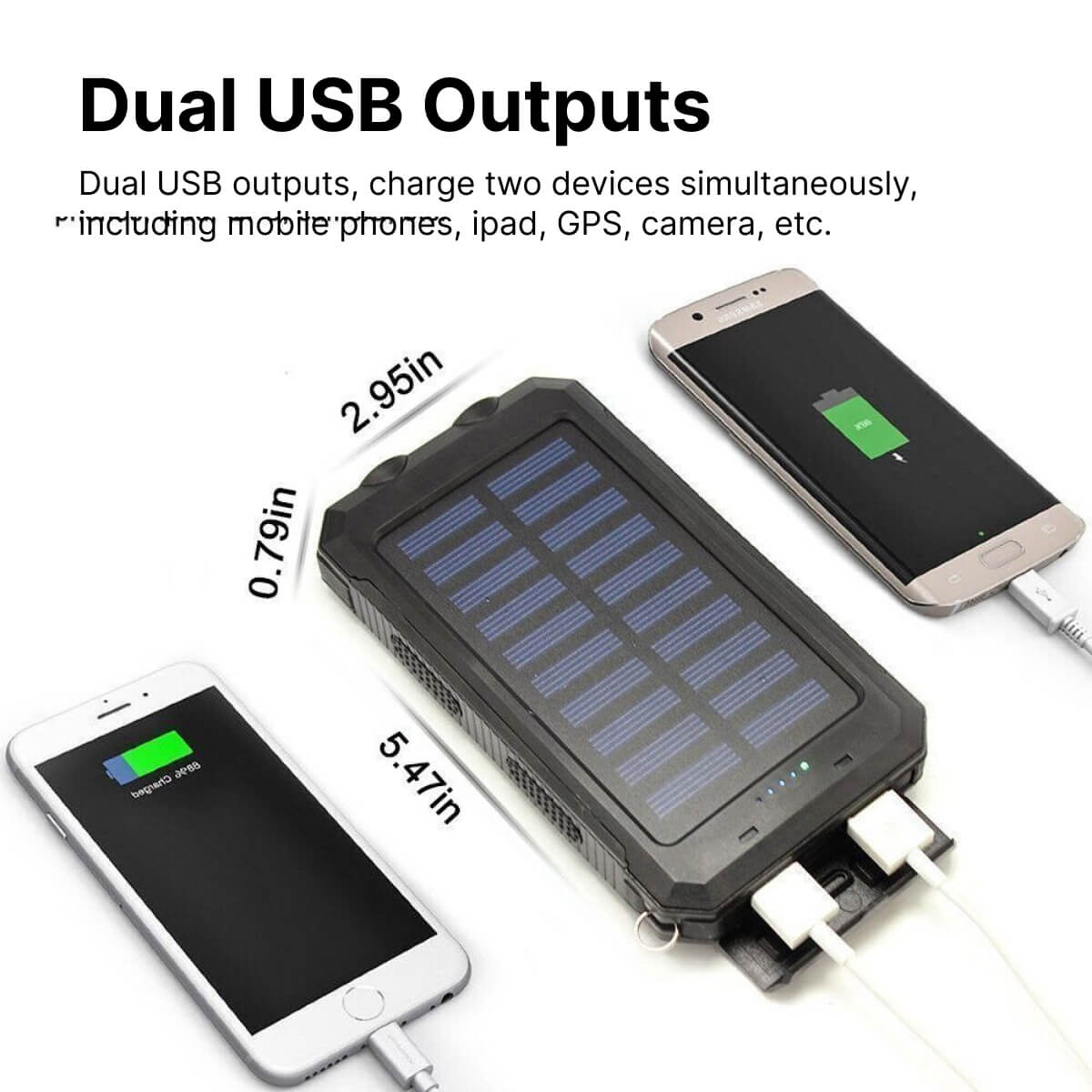 20000mAh Waterproof Solar Power Bank