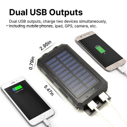 20000mAh Waterproof Solar Power Bank