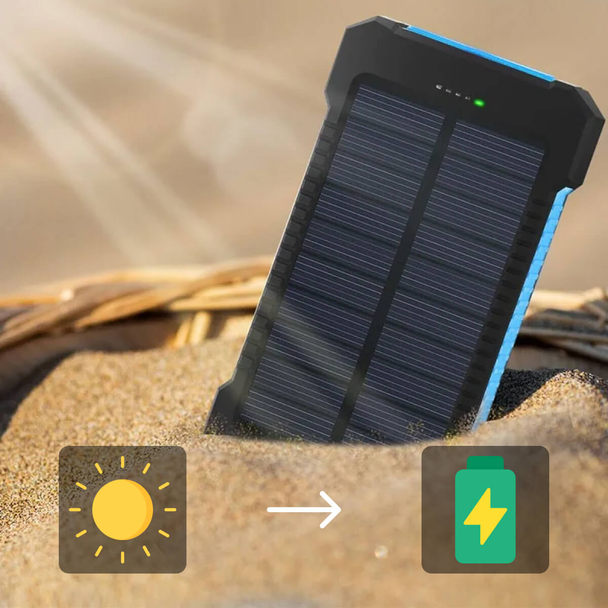 20000mAh Waterproof Solar Power Bank