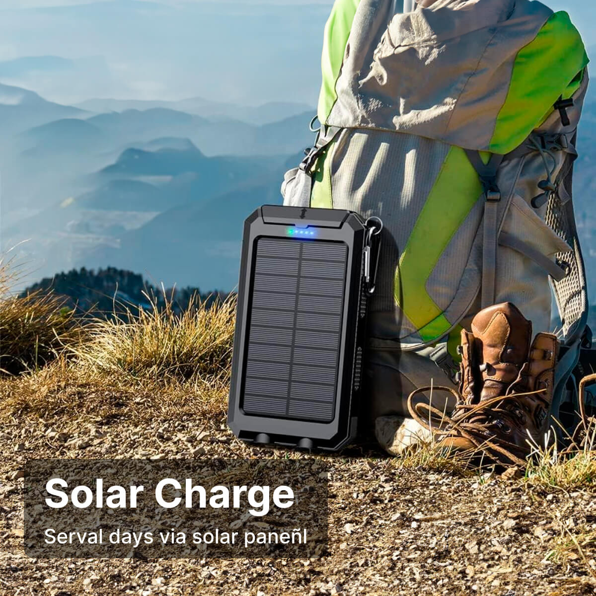 20000mAh Waterproof Solar Power Bank