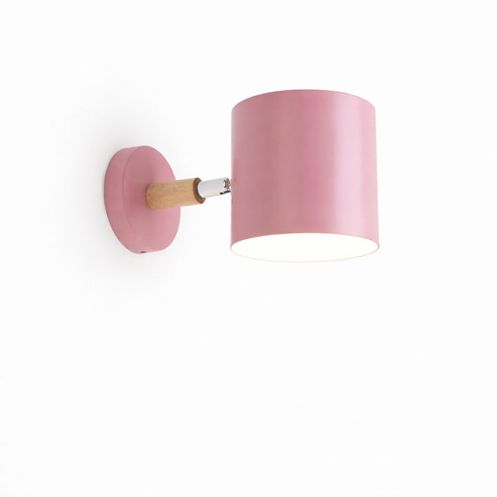 Pastel Nordic Wall Lamp with Fabric Shade