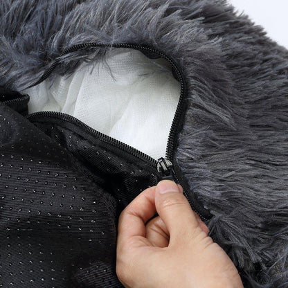 Calming Dog Bed Removable Cover Circular Shape