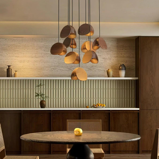 Wood Pendant Light for Home Decor | Elegant Warm Lighting Fixture