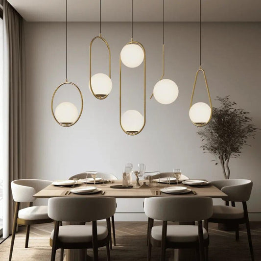 LED Pendant Light Warm White Gold Finish for Home and Office Decor