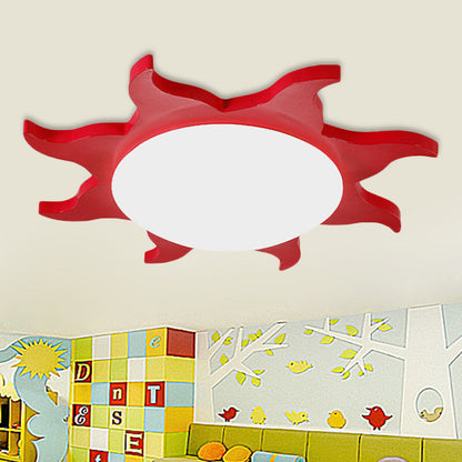 Wooden Acrylic Ceiling Light for Kids Rooms | Stylish & Safe Lighting