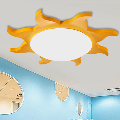 Wooden Acrylic Ceiling Light for Kids Rooms | Stylish & Safe Lighting