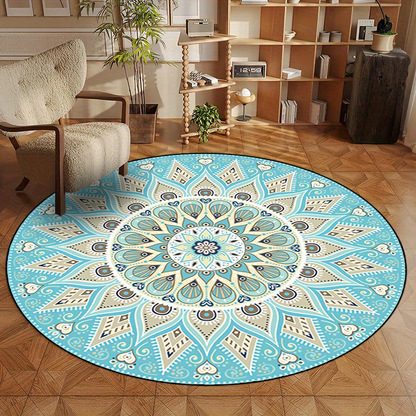 Mandala Round Rug for Modern Home Decor - Soft, Stylish, Versatile
