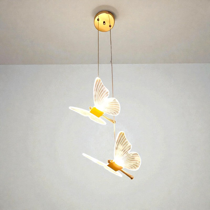 Butterfly LED Pendant Light with Sculpted Wings