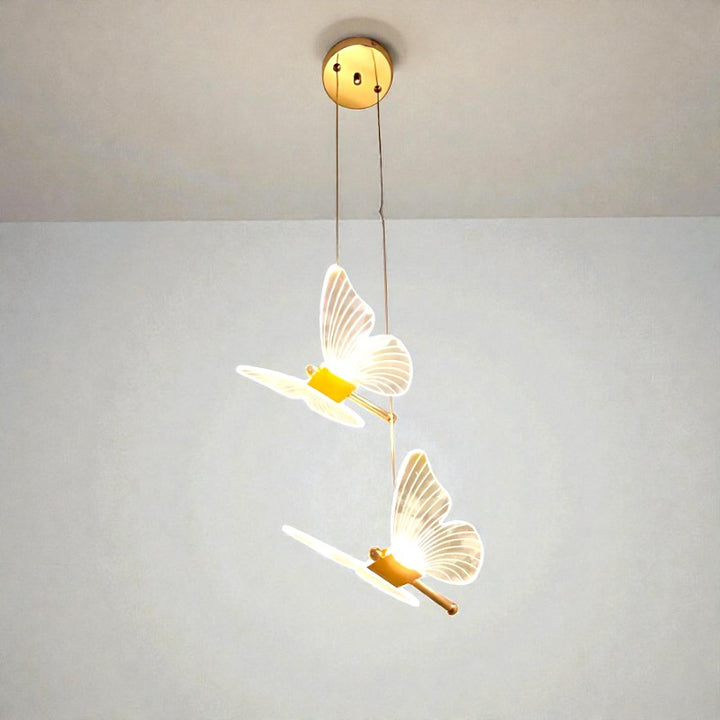 Butterfly LED Pendant Light with Sculpted Wings