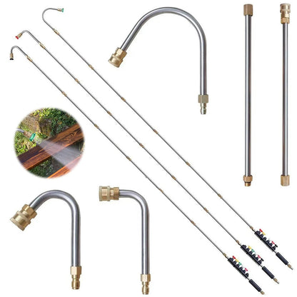High-Pressure Washer Wand Set Telescopic 4000 PSI for Gutter Roof Cleaning