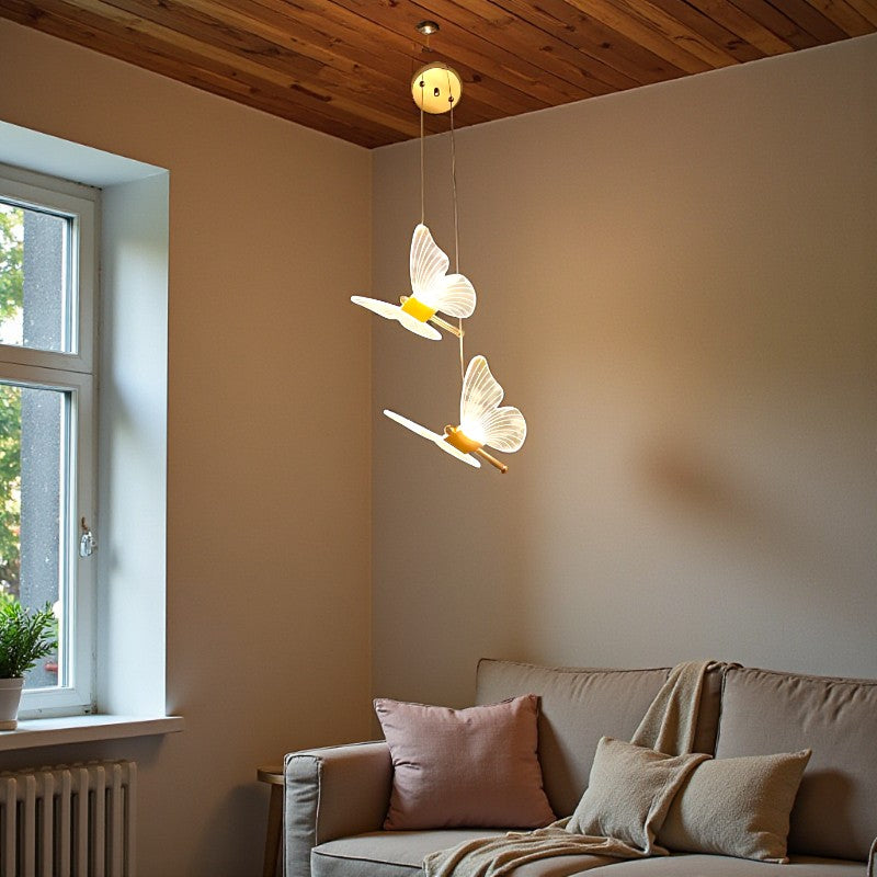 Butterfly LED Pendant Light with Sculpted Wings