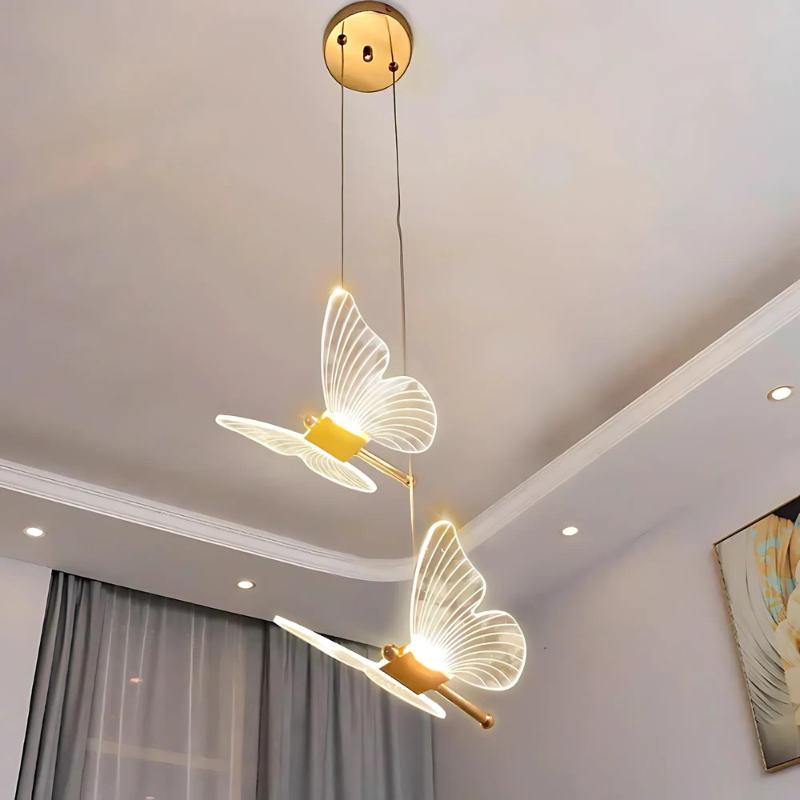 Butterfly LED Pendant Light with Sculpted Wings